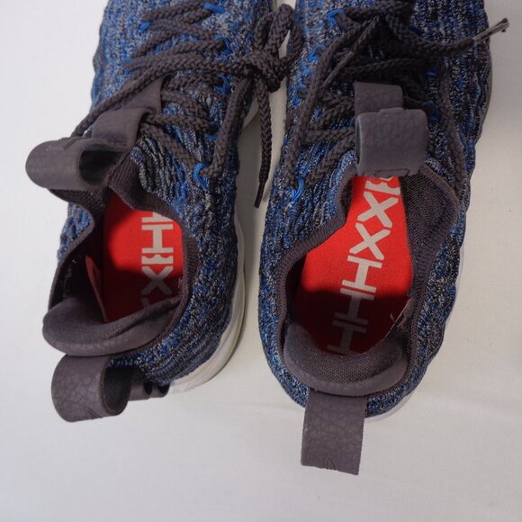 Nike LeBron 15 Low Shoes Blue Gray Basketball Air Max AO1755-400 Men's Size 8 - Picture 5 of 8